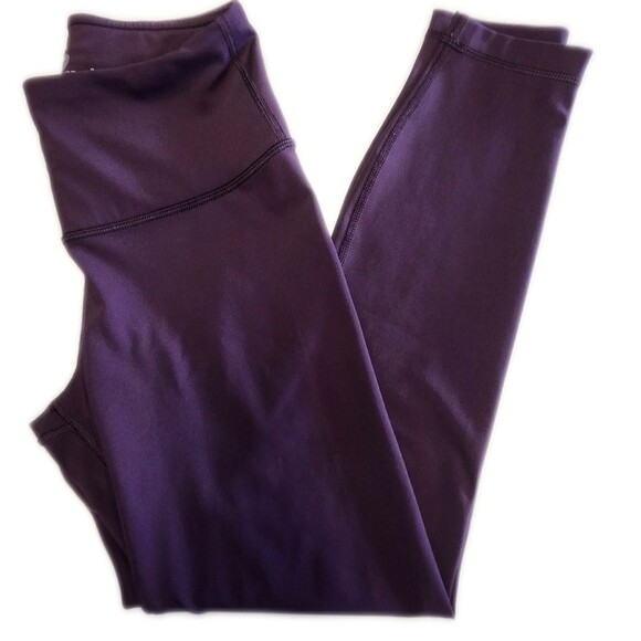 90 Degree By Reflex Ankle Length Deep Purple Athletic Leggings, Small - Picture 1 of 5